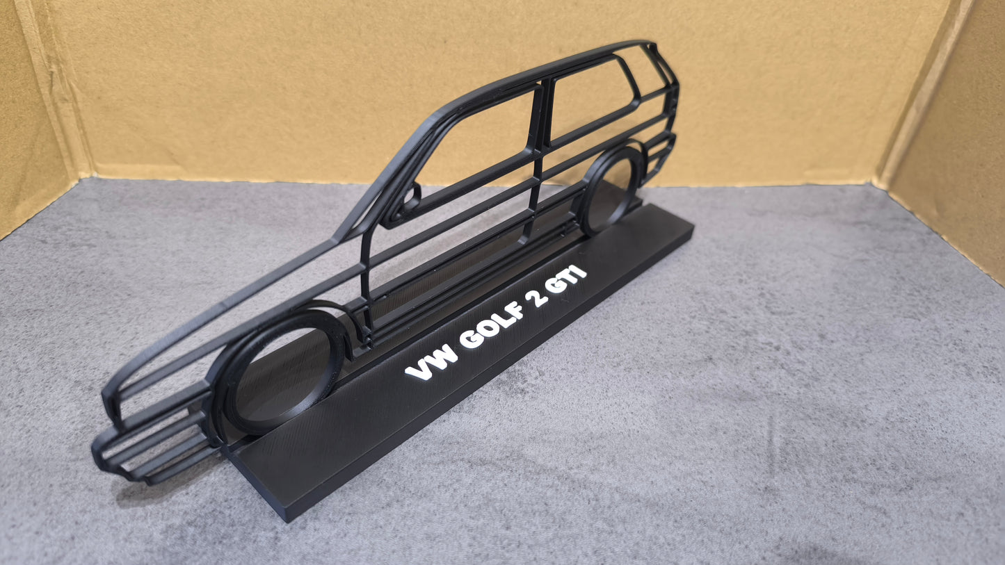 VW Golf 2 GTI Modell Silhouette DEKO GESCHENK